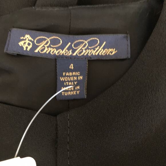 NEW Brooks Brothers tailored classic black sheath dress dolman 3/4 sleeve size 4 - Picture 12 of 15
